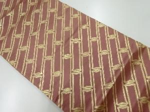 アンティーク　竹節模様織出し全通袋帯（材料）